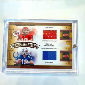 2005 Playoff Prestige League Leaders Peyton Manning, Trent Green LL-1 jerseys